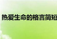 熱愛生命的格言簡(jiǎn)短（關(guān)于熱愛生命的名言）
