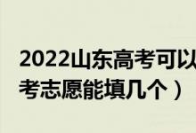 2022山東高考可以填幾個志愿（2022山東高考志愿能填幾個）