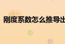 剛度系數(shù)怎么推導(dǎo)出來（剛度系數(shù)k怎么求）