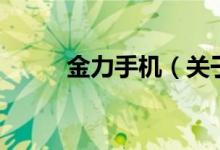 金力手機（關(guān)于金力手機的介紹）