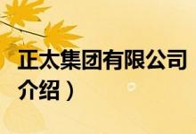 正太集團有限公司（關于正太集團有限公司的介紹）