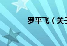 羅平飛（關于羅平飛的介紹）