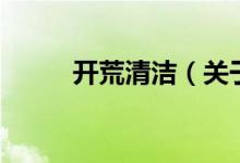 開荒清潔（關于開荒清潔的介紹）