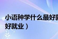 小語(yǔ)種學(xué)什么最好就業(yè)（關(guān)于小語(yǔ)種學(xué)什么最好就業(yè)）