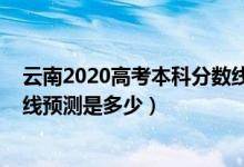 云南2020高考本科分?jǐn)?shù)線（云南2022高考本?？其浫》?jǐn)?shù)線預(yù)測(cè)是多少）