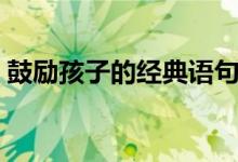 鼓勵(lì)孩子的經(jīng)典語句精選（夸獎(jiǎng)孩子的語錄）