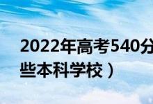 2022年高考540分能考上什么大學（能報哪些本科學校）