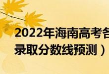 2022年海南高考各批次分數(shù)線預(yù)計多少分（錄取分數(shù)線預(yù)測）