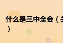 什么是三中全會(huì)（關(guān)于什么是三中全會(huì)的介紹）