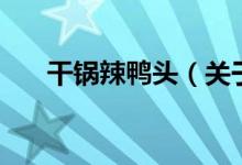 干鍋辣鴨頭（關于干鍋辣鴨頭的介紹）