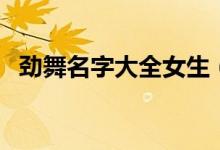 勁舞名字大全女生（又甜又可愛的游戲名）