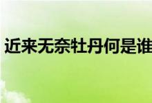 近來(lái)無(wú)奈牡丹何是誰(shuí)寫的（近來(lái)無(wú)奈牡丹何）