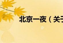 北京一夜（關(guān)于北京一夜的介紹）