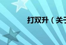 打雙升（關(guān)于打雙升的介紹）