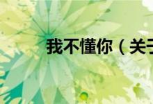 我不懂你（關(guān)于我不懂你的介紹）