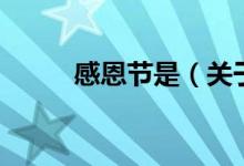 感恩節(jié)是（關(guān)于感恩節(jié)是的介紹）