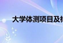 大學(xué)體測項(xiàng)目及標(biāo)準(zhǔn)（總共體測幾次）