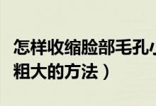 怎樣收縮臉部毛孔小妙招（正確緩解臉上毛孔粗大的方法）