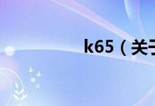 k65（關于k65的介紹）