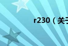 r230（關于r230的介紹）