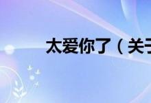 太愛(ài)你了（關(guān)于太愛(ài)你了的介紹）