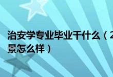 治安學專業(yè)畢業(yè)干什么（2022治安學專業(yè)就業(yè)方向及就業(yè)前景怎么樣）