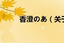 香澄のあ（關(guān)于香澄のあ的介紹）