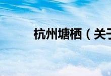 杭州塘棲（關(guān)于杭州塘棲的介紹）