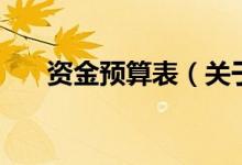 資金預(yù)算表（關(guān)于資金預(yù)算表的介紹）