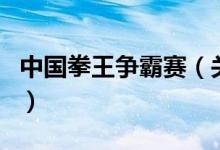 中國(guó)拳王爭(zhēng)霸賽（關(guān)于中國(guó)拳王爭(zhēng)霸賽的介紹）
