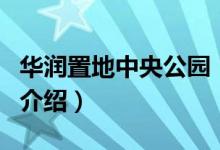 華潤置地中央公園（關(guān)于華潤置地中央公園的介紹）