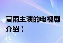 夏雨主演的電視劇（關(guān)于夏雨主演的電視劇的介紹）