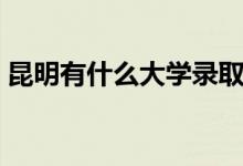 昆明有什么大學錄取線（昆明都有哪些大學）