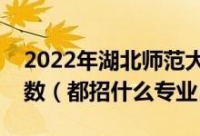 2022年湖北師范大學(xué)各省招生計劃及招生人數(shù)（都招什么專業(yè)）