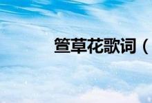箮草花歌詞（萱草花完整歌詞）