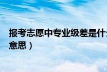 報考志愿中專業(yè)級差是什么意思（專業(yè)志愿分?jǐn)?shù)級差是什么意思）