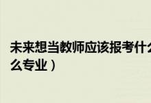 未來(lái)想當(dāng)教師應(yīng)該報(bào)考什么專業(yè)（2022年想做中學(xué)教師報(bào)什么專業(yè)）
