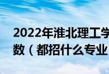 2022年淮北理工學(xué)院各省招生計劃及招生人數(shù)（都招什么專業(yè)）
