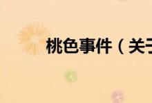 桃色事件（關于桃色事件的介紹）
