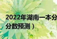 2022年湖南一本分數(shù)線（湖南2022一本錄取分數(shù)預測）