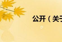 公開（關于公開的介紹）