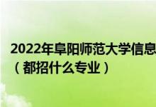 2022年阜陽師范大學(xué)信息工程學(xué)院各省招生計(jì)劃及招生人數(shù)（都招什么專業(yè)）