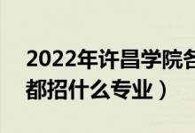 2022年許昌學(xué)院各省招生計(jì)劃及招生人數(shù)（都招什么專業(yè)）