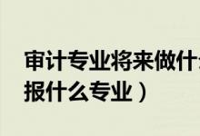 審計(jì)專業(yè)將來做什么（2022年想做審計(jì)人員報(bào)什么專業(yè)）