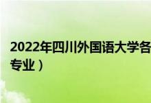 2022年四川外國語大學(xué)各省招生計劃及招生人數(shù)（都招什么專業(yè)）