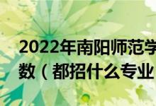 2022年南陽(yáng)師范學(xué)院各省招生計(jì)劃及招生人數(shù)（都招什么專業(yè)）