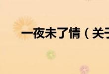 一夜未了情（關于一夜未了情的介紹）