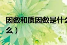 因數(shù)和質因數(shù)是什么意思（因數(shù)和質因數(shù)是什么）