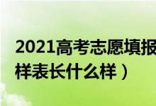2021高考志愿填報表（2022年高考志愿填報樣表長什么樣）