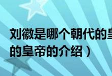 劉徽是哪個(gè)朝代的皇帝（關(guān)于劉徽是哪個(gè)朝代的皇帝的介紹）
